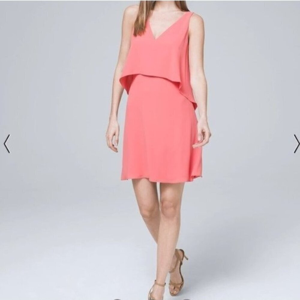NWOT White House Black Market Popover Shift Dress - Tea Rose